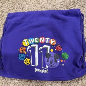 Disney purple and blue drawstring backpack